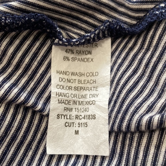 Navy & White Stripe wrap-style dress by Rolla Coster - size medium - Picture 6 of 6